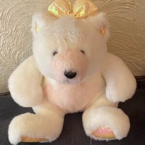 Bear Plushie with Gold bow